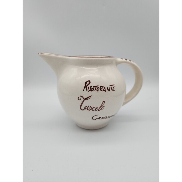 Italian Floral Pitcher Ristorante Tuscolo Grottaferrata Velletri Souvenir Piece? - Picture 3 of 11